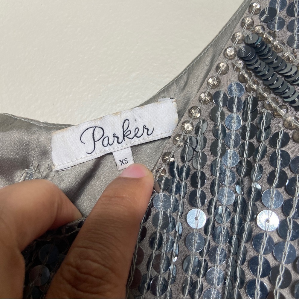 Parker Eliza Sequin Beaded Top XS - Picture 5 of 8